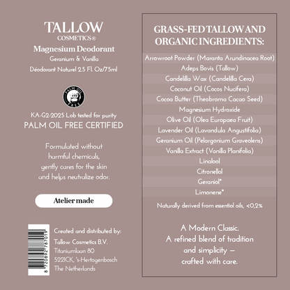 NIEUW! Natuurlijke Deodorant - Geranium & Vanille